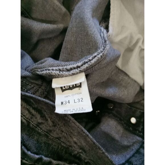 Vintage Levi's XX 501 Dark Black 80s Made in USA Button Fly 34X32 1980s WPL 423 - Picture 6 of 15